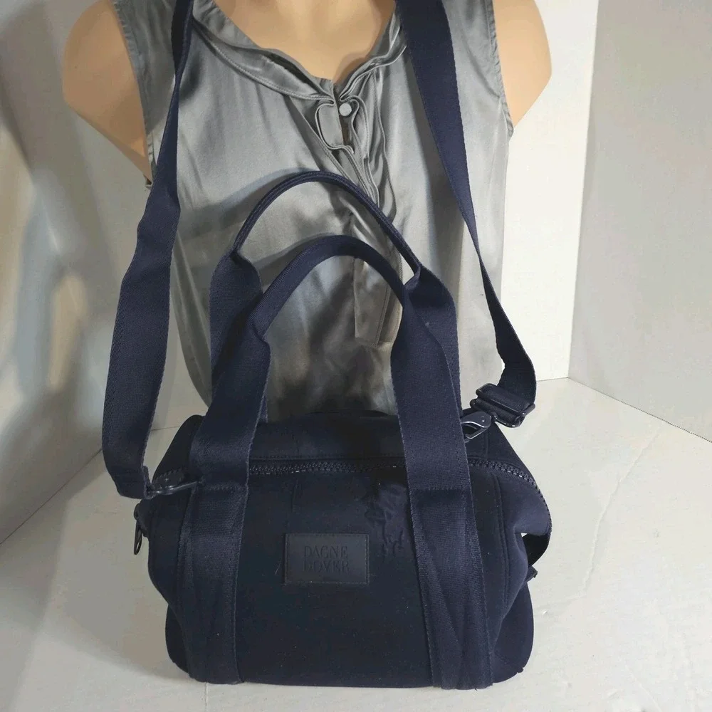 Dagne Dover Storm Blue Navy Small Landon Neoprene Crossbody Bag Minimal Purse FC